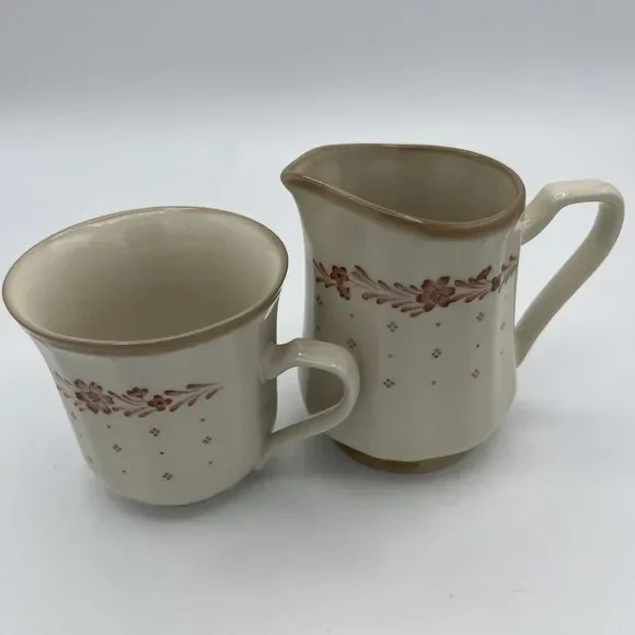 Renaissance Arcadia | Dining | Renaissance Acadia White Brown Coffee Cup  Creamer 29 Japan Mug Vintage Vgc | Poshmark